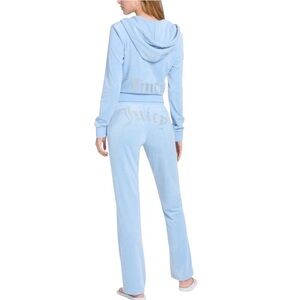 NWT OG Juicy Couture Diamanté Velour Tracksuit Set in Heritage Blue -Size L
